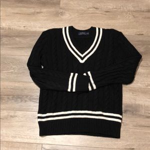 Cable Knit Polo Ralph Lauren Tennis Sweater